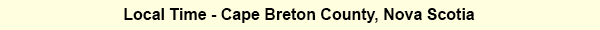 Banner - Local Time Cape Breton County, Nova Scotia