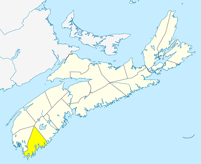 Large Map - Shelburne County, Nova Scotia