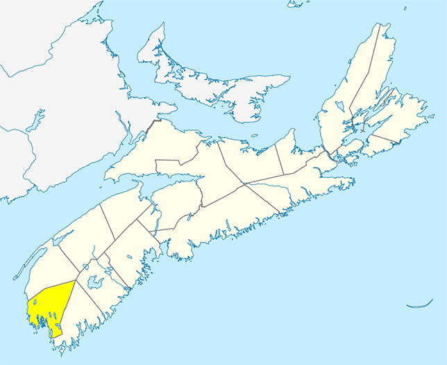 Large Map - Yarmouth County, Nova Scotia