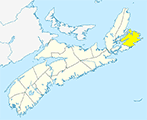 Small Map - Cape Breton County, Nova Scotia