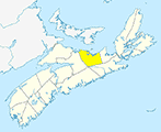 Small Map - Pictou County, Nova Scotia