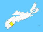 Small Map - Queens County, Nova Scotia